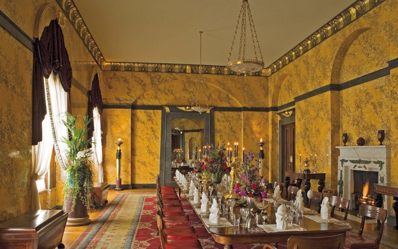 The Egyptian Dining Room at Goodwood House 