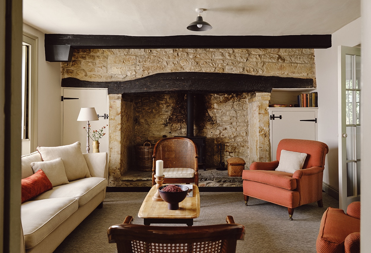 Mapperton farmhouse sitting room